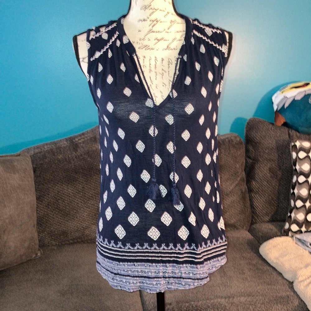 🔹4 for $30 Lucky Brand Sleeveless Blouse, Small